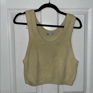 Zara cropped knit tank size M